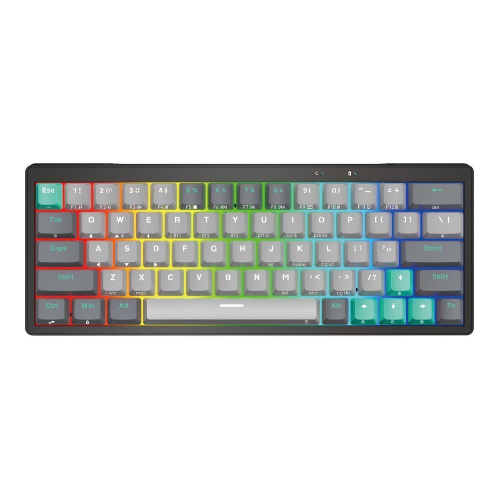 WIRELESS KEYBOARD (คีย์บอร์ดไร้สาย) FANTECH ATOM PRO63 MK912 (MERCURY) (BLUE SWITCH RGB EN/TH) ++
