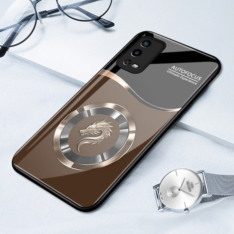 เคสสำหรับ OPPO A55 4G A54 4G A56 5G A55s เคสโทรศัพท์มังกรเปลือกแก้วกันกระแทก