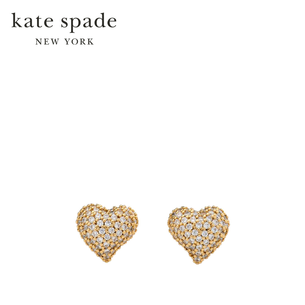 Kate Spade حلق Amour Pave — ذهبي/شفاف — صورة 2