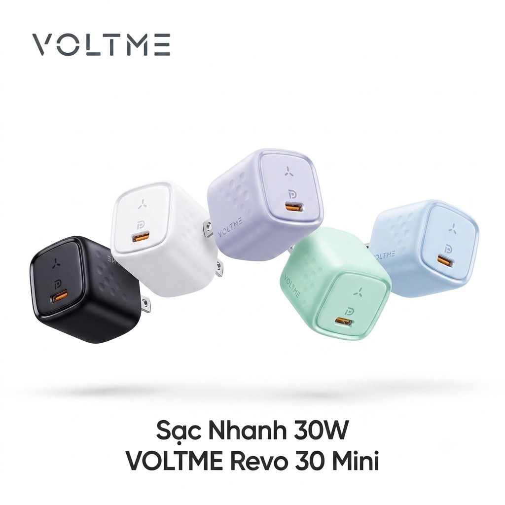 VOLTME Revo 30 Mini 30W Fast Charger เทคโนโลยี GaN III ขนาดกะทัดรัดสุด