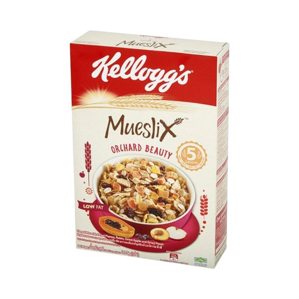 💥 เคลล็อกส์ มูสลิกส์ ออร์ชาด บิวตี้355กรัม 🎐 KELLOGGS MUESLIX ORCHARD BEAUTY 355G ✅ ซีเรียล   🎨 CERE