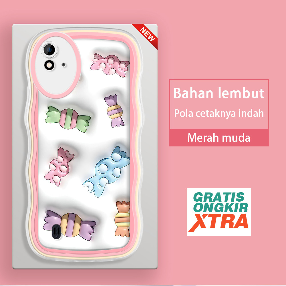 ปลอก HP Realme 2 Pro Narzo 20 30 30A 20A 50 Pro 50i 50A Prime Q5 รูปแบบลูกกวาดน่ารัก 3D Soft Case สบ