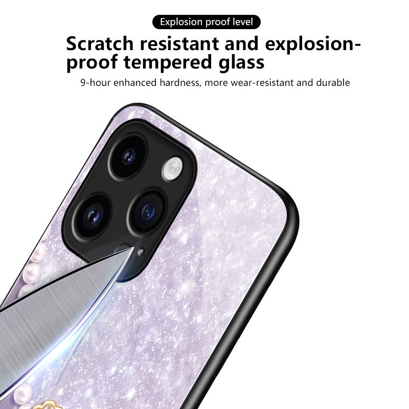 เคสสำหรับ Samsung A7 2018 เคสโทรศัพท์กระเป๋าเงินเปลือกแก้วกันกระแทก - รูปที่ 5