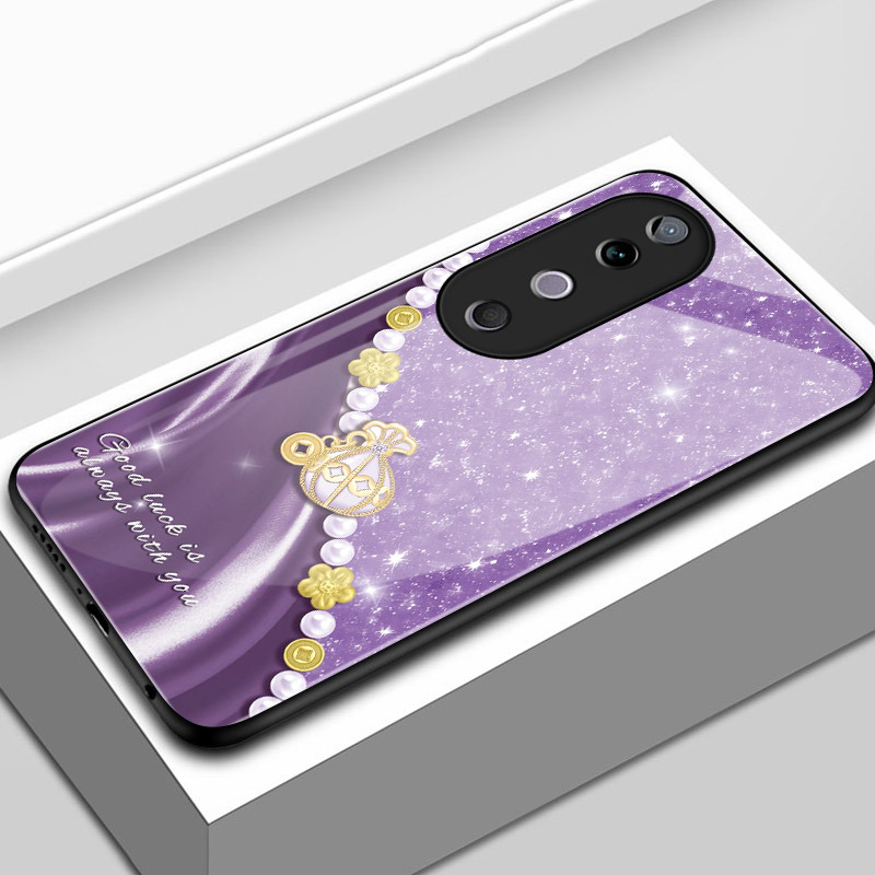 เคสสำหรับ VIVO V40 5G V40 Pro 5G เคสโทรศัพท์กระเป๋าเงินเปลือกแก้วกันกระแทก