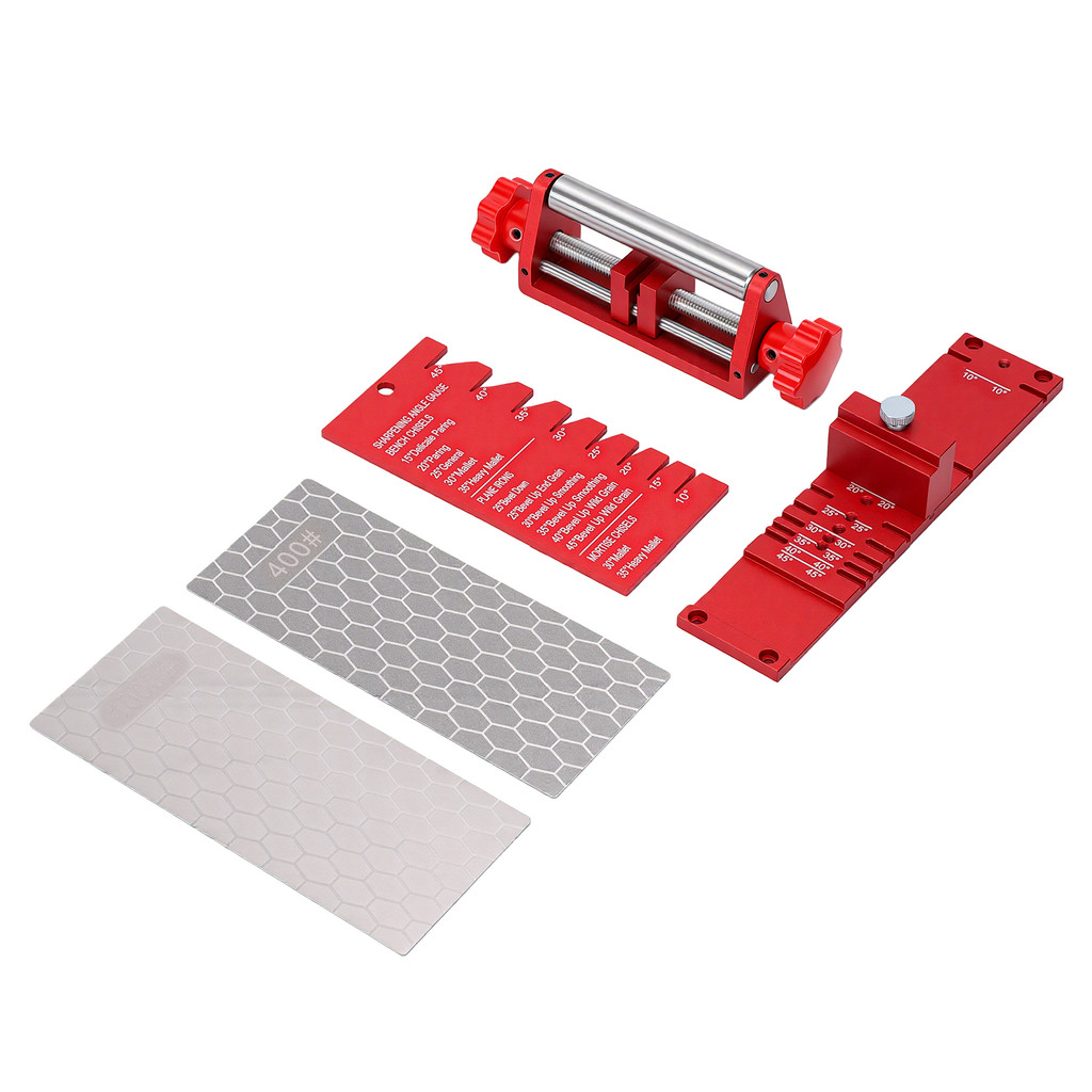 Chisel Sharpening Jig Honing Guide สนับสนุนกว้าง 0.1" ถึง 2.8" พร้อมมุมหินขัดสองด้านและมาตรวัดสําหรั