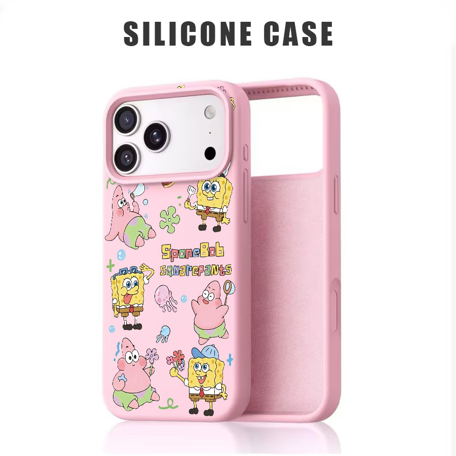 [Lucu Case] การ์ตูน Spongebob Casing Hp Infinix Smart 20 Hot 60 Pro Plus 60I 50I Tecno Spark Go 2 20