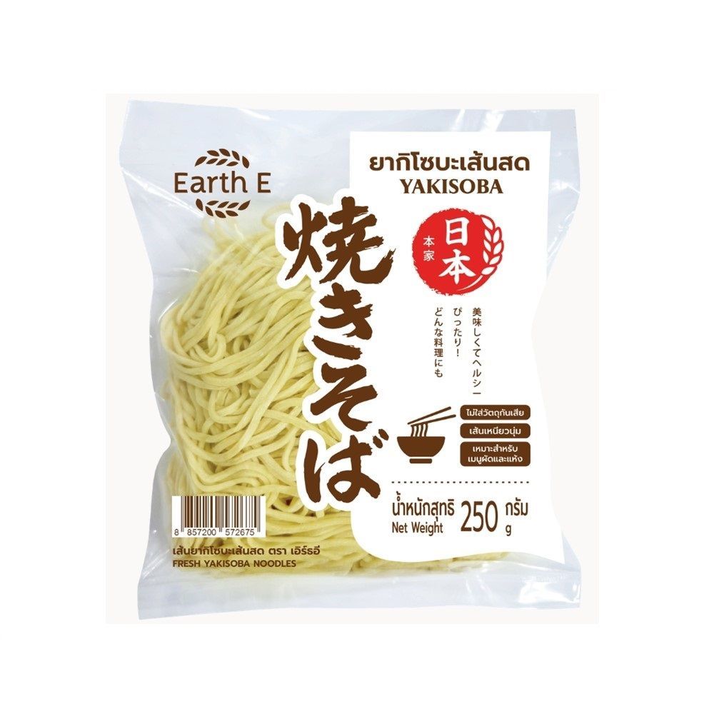 [สินค้าส่งด่วน]เอิร์ธอี เส้นยากิโซบะเส้นสด 250 กรัม