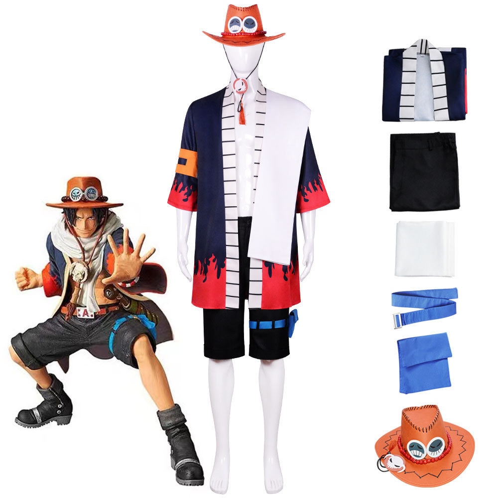 ONE PIECE.Portgas·D·Ace. Is The Captain Of Whitebeard Pirates 2 Squad และ Brother Swear ของลูฟี่ ชุด