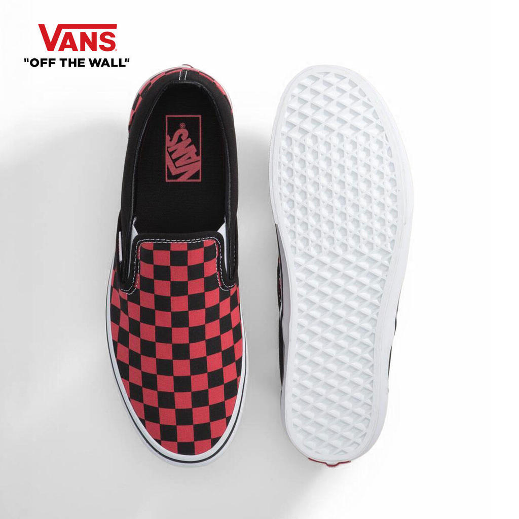 VANS حذاء Classic Slip-On كاروهات — قرمزي — صورة 3