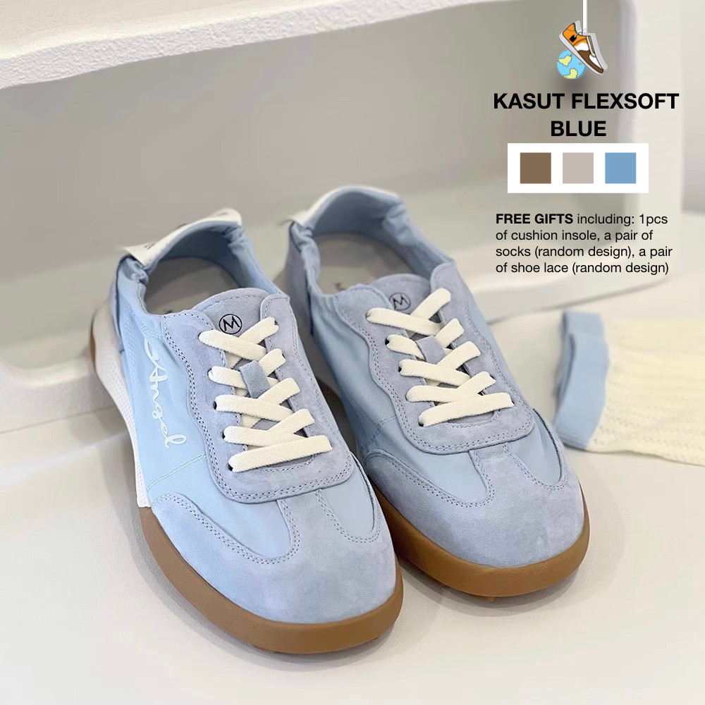 ทาโล👸🏻👟36-40 EXCLUSIVE ONLINE รองเท้าผ้าใบ BLUE FLEXIBLE SOLE SHOES insta เพิ่มความสูงสบายเท้าสวมใส่