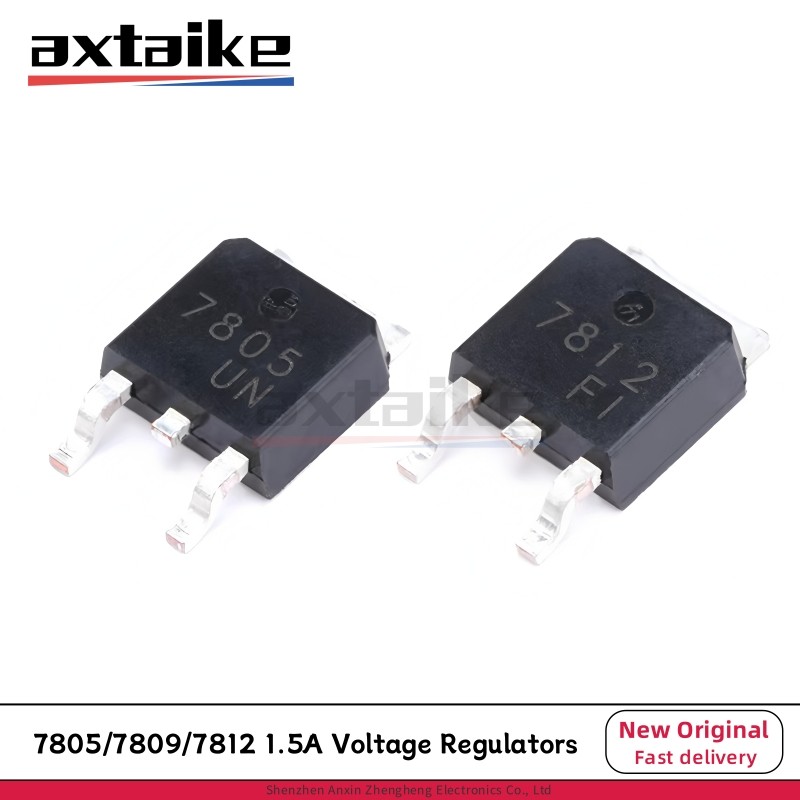 10PCS 7805 7809 7812 5V 9V 12V 1.5A TO-252-2L DPAK 3% 1.25W ตัวควบคุมแรงดันไฟฟ้าชิป SMD ทรานซิสเตอร์