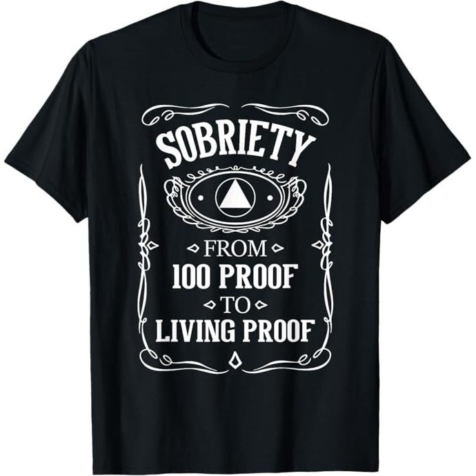 Living Proof - เสื้อยืด Sobriety Anniversary Sober Aa Na Recovery