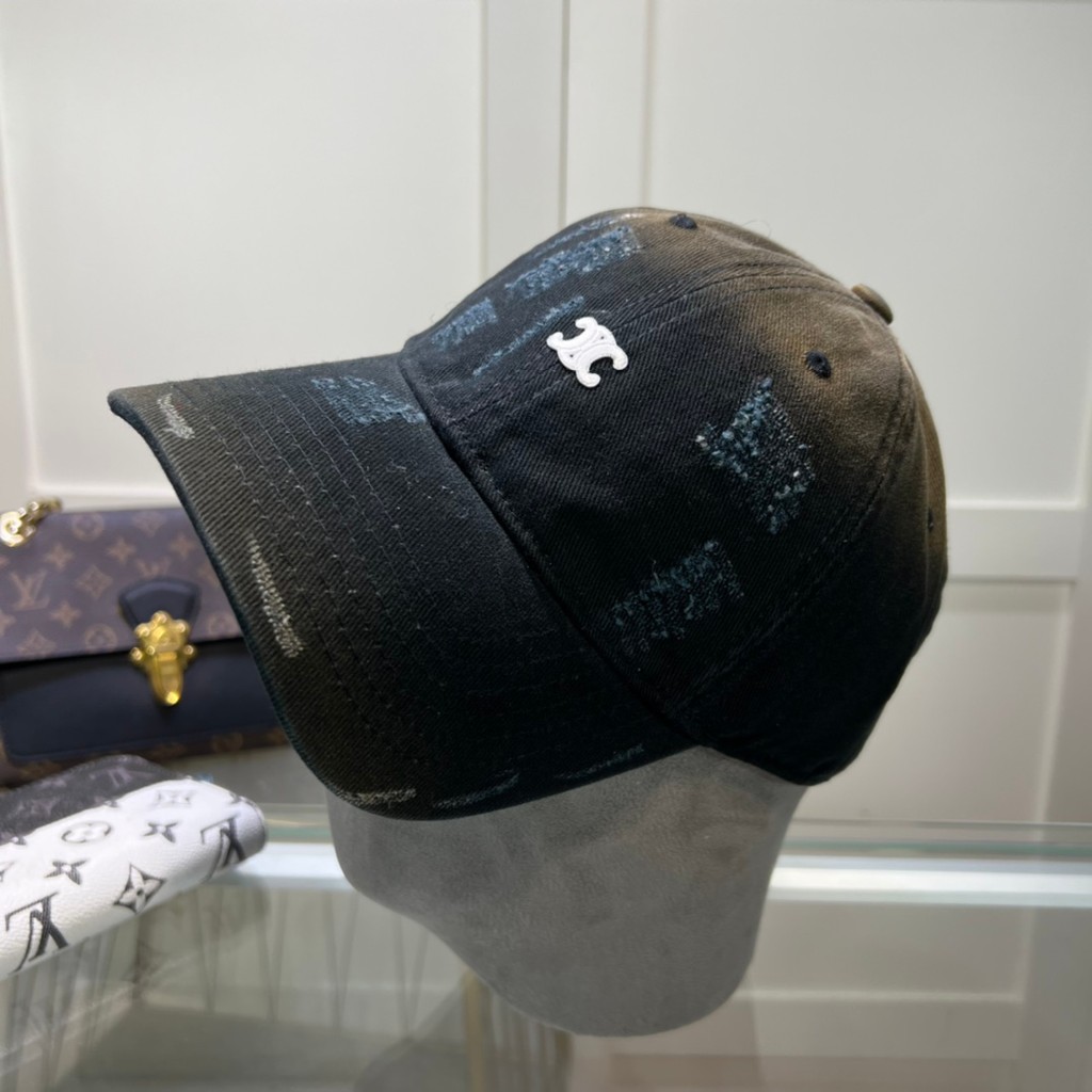 Prada777 หมวกเบสบอลสีดําแฟชั่นระดับไฮเอนด์ 3147