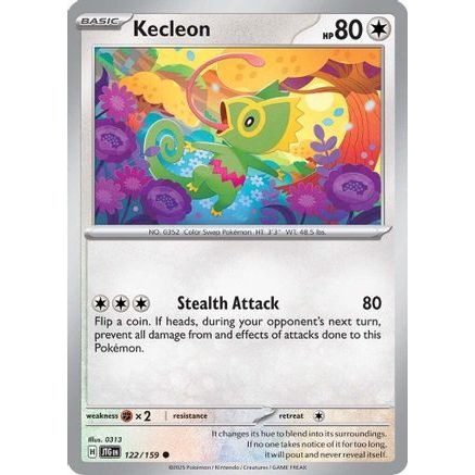 การ์ดโปเกมอน Kecleon - 122/159 - Common Reverse Holo
