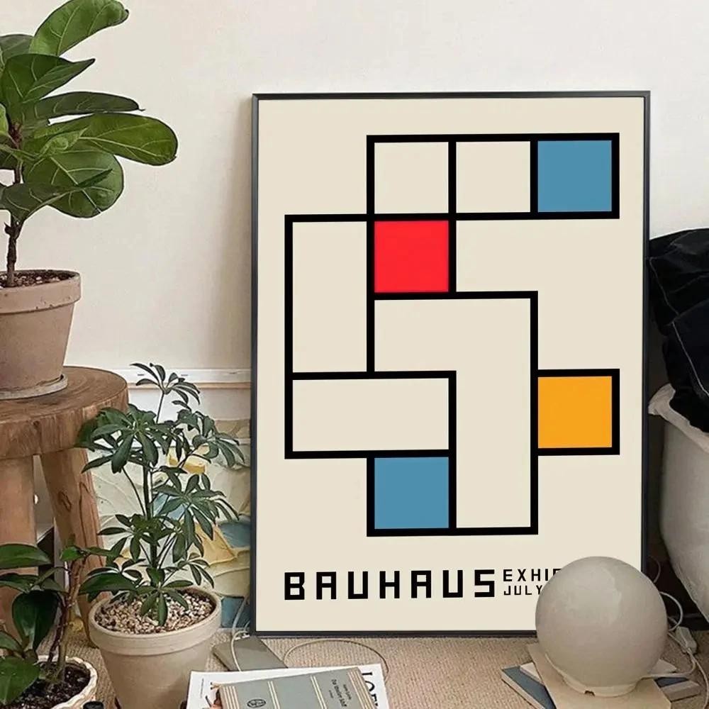 Bauhaus Geometric Abstract Wall Poster, Vintage Anime Art, Kawaii Japanese Decor for Home, Bar, Cafe