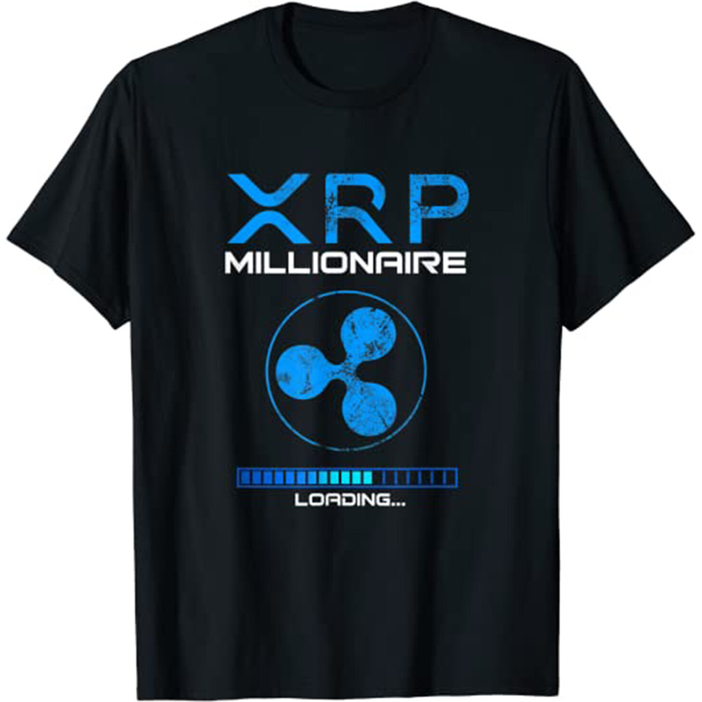 Xrp Crypto Millionaire Hodl Ripple Token To The Moon Bullrun Xrp เสื้อยืดเหรียญ