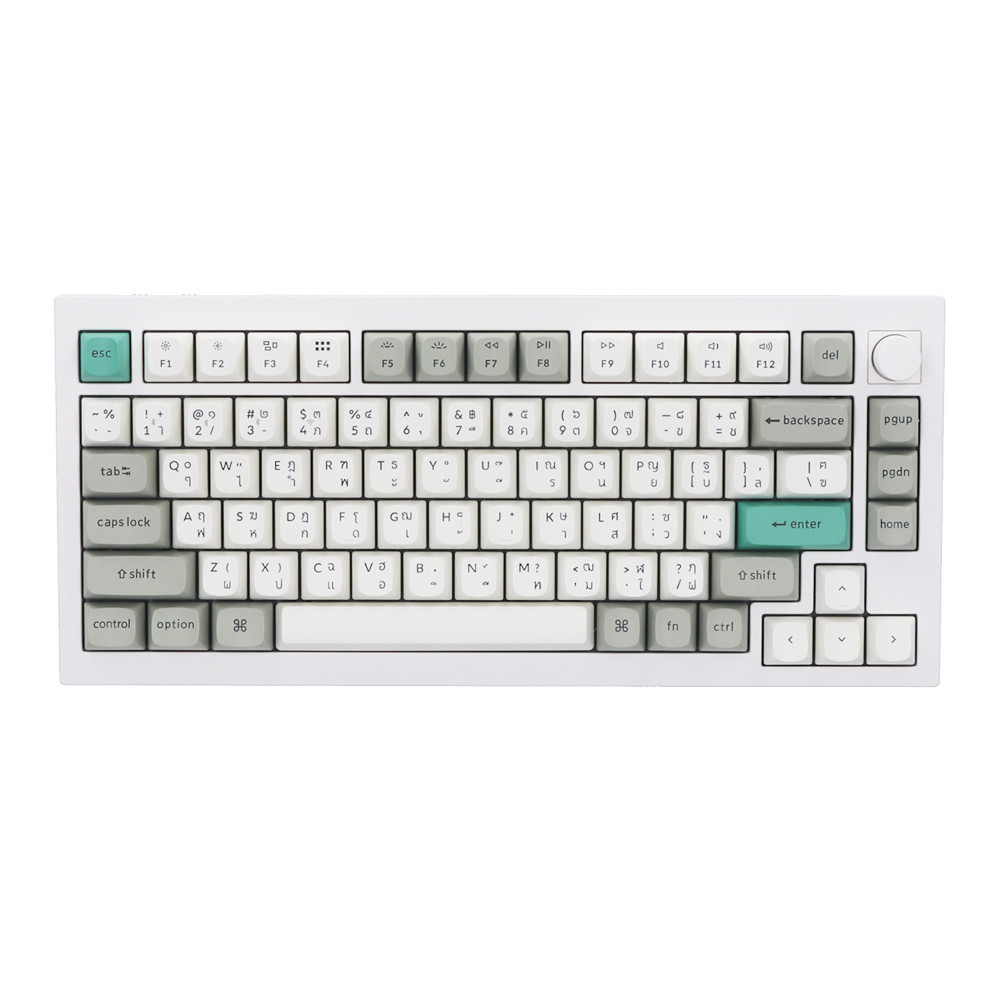 WIRELESS KEYBOARD KEYCHRON Q1 MAX (QMK/VIA) (SHELL WHITE) (GATERON JUPITER BROWN SWITCH - RGB - EN/T