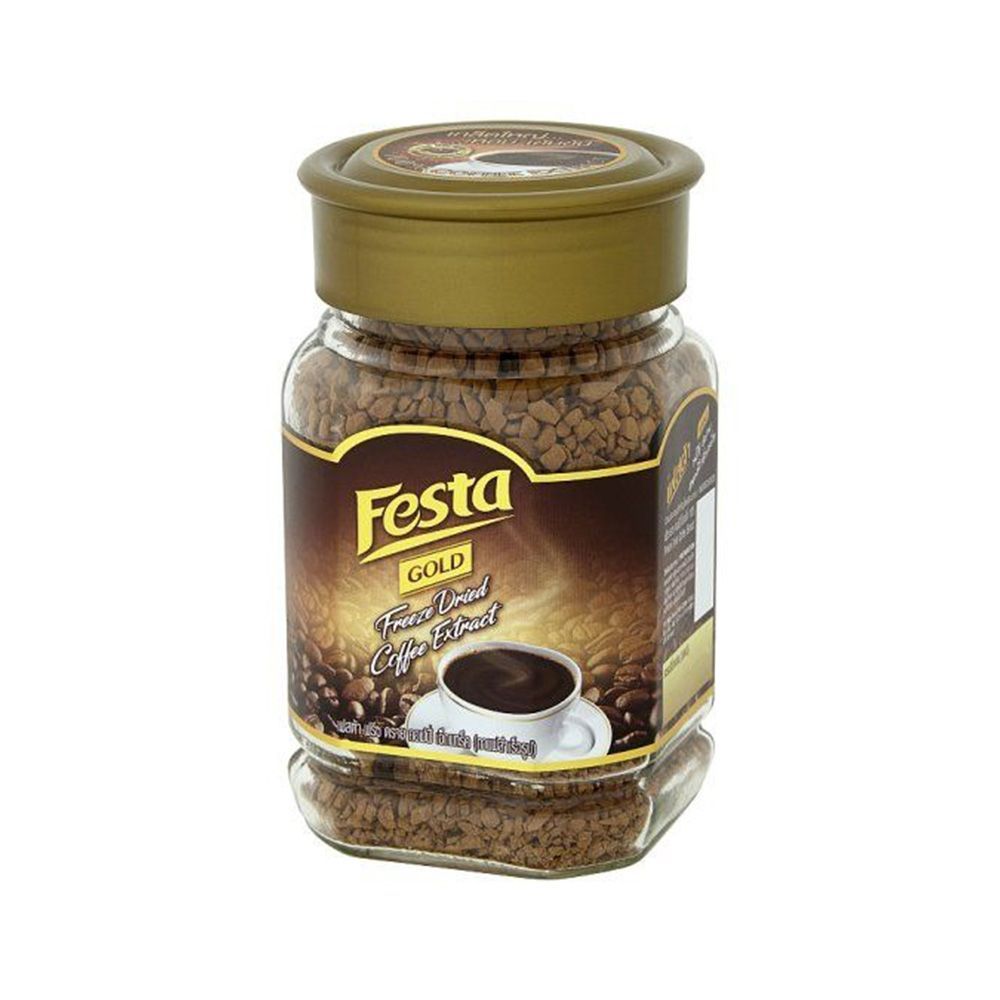 💥 เฟสต้าโกลด์ฟรีซดรายคอฟฟี่ 100 กรัม 🎐 FESTA GOLD FREEZE DRIED COFFEE 100 G. ✅ กาแฟ และ ครีมเทียม  🎨