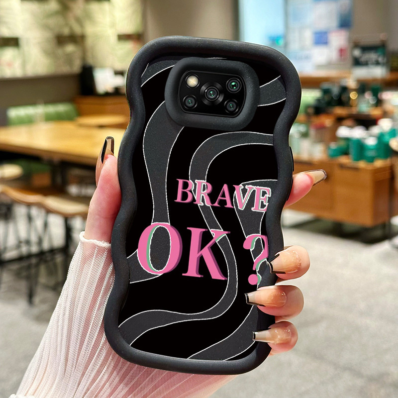 เคสสําหรับ Xiaomi POCO X3 POCO X3 NFC POCO X3 Pro Case Casing line pattern HP Cesing soft Silicone S