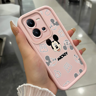 เคสสำหรับ VIVO V25 5G V25e X80 Lite 5G เคสโทรศัพท์หนูน่ารักสามสีซิลิโคนกันกระแทก