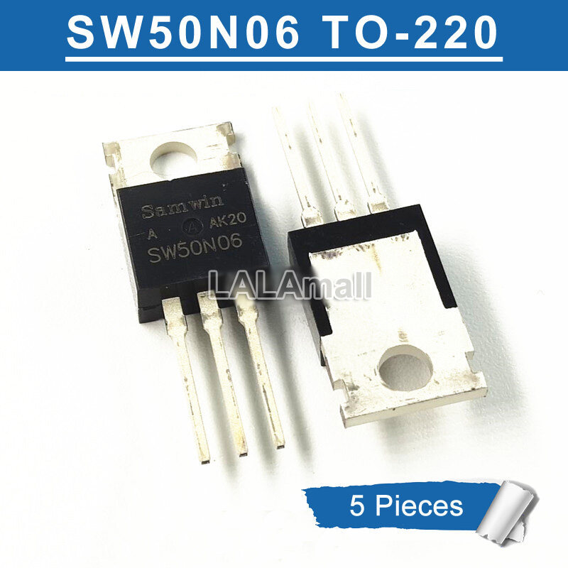 5 ชิ้น SW50N06 TO-220 50A/60V MOSFET ทรานซิสเตอร์ใหม่เดิม