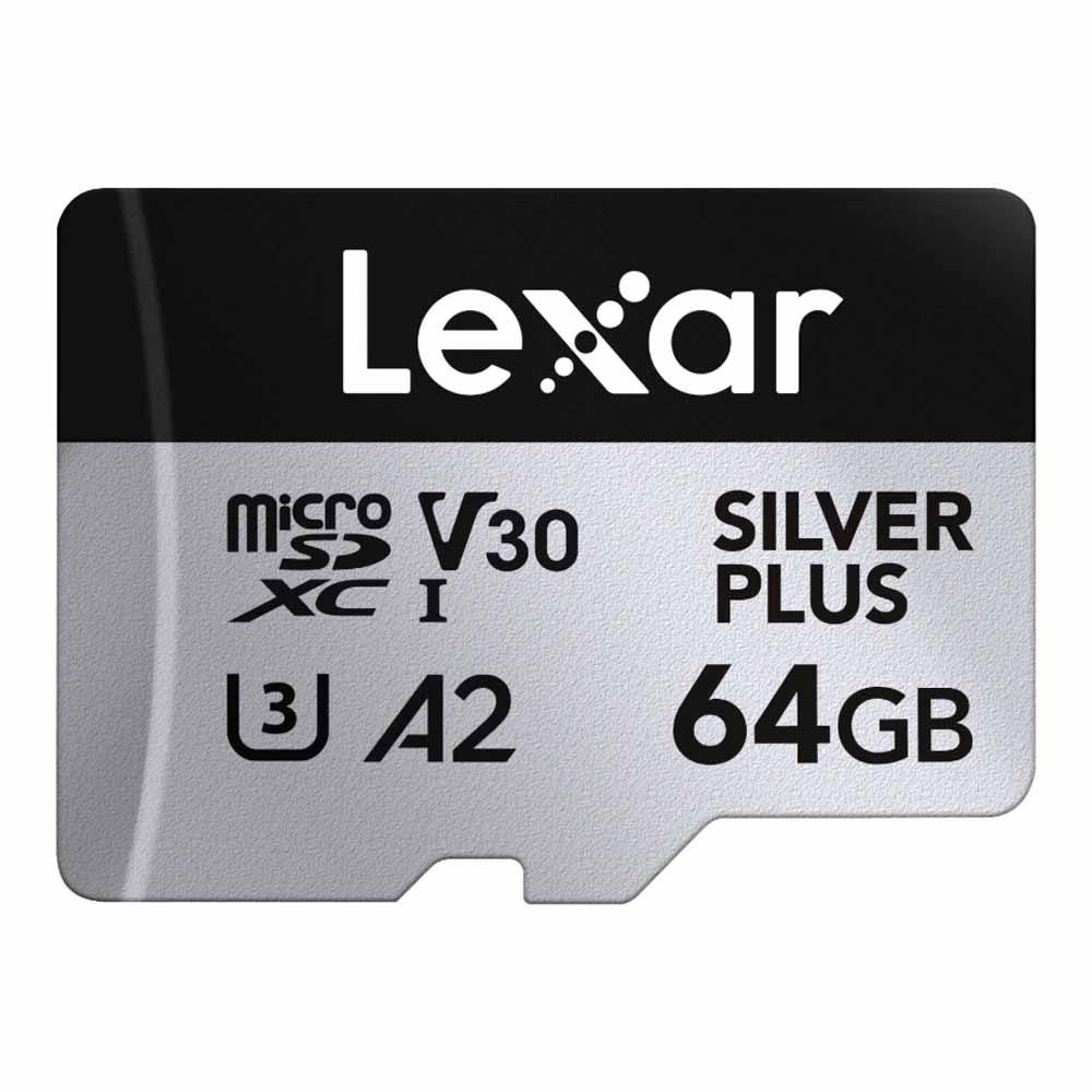 64 GB MICRO SD CARD (ไมโครเอสดีการ์ด) LEXAR PROFESSIONAL SILVER PLUS (LMSSIPL064G) :::