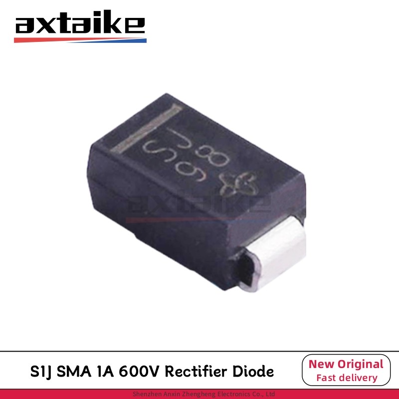 50PCS S1J SMA DO-214AC Marking SJ S1J-E3/61T S1J-E3/5AT 1A 600V SMD Surface-Mount Glass Passivated R