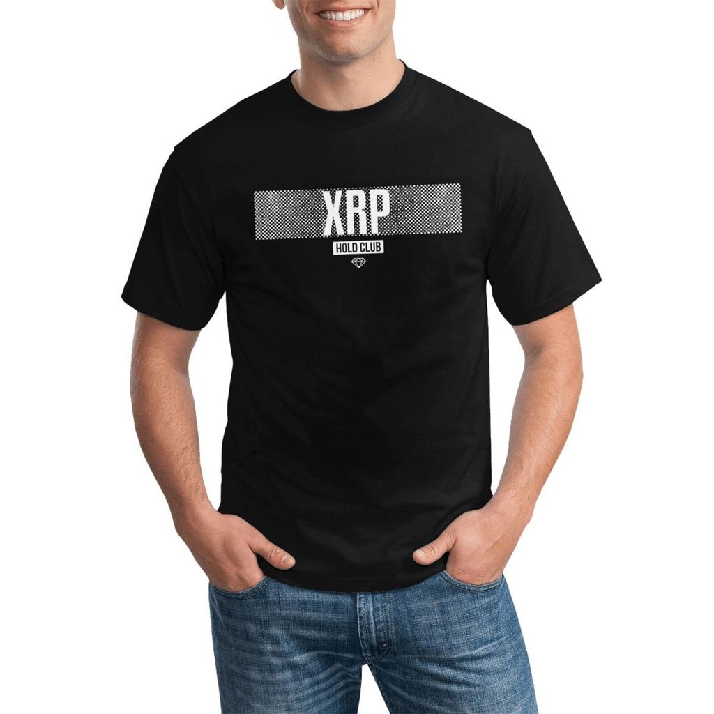 Ripple Xrp Hold Club Hodl Bitcoin Blockchain Ripple Xrp เหรียญแฟชั่นที่กําหนดเองรอบคอเสื้อยืดสําหรับ