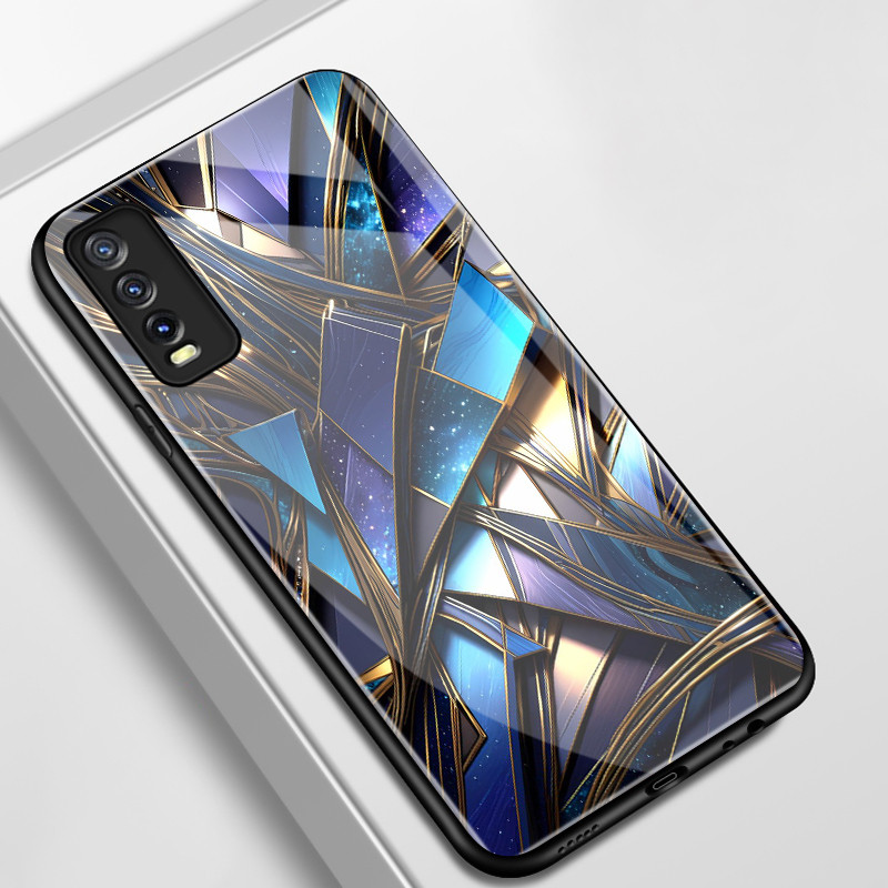 เคสสำหรับ VIVO Y20 Y20i Y20s Y20t Y20a Y20G Y12s Y12a Y11s เคสโทรศัพท์รูปเพชรเปลือกแก้วกันกระแทก