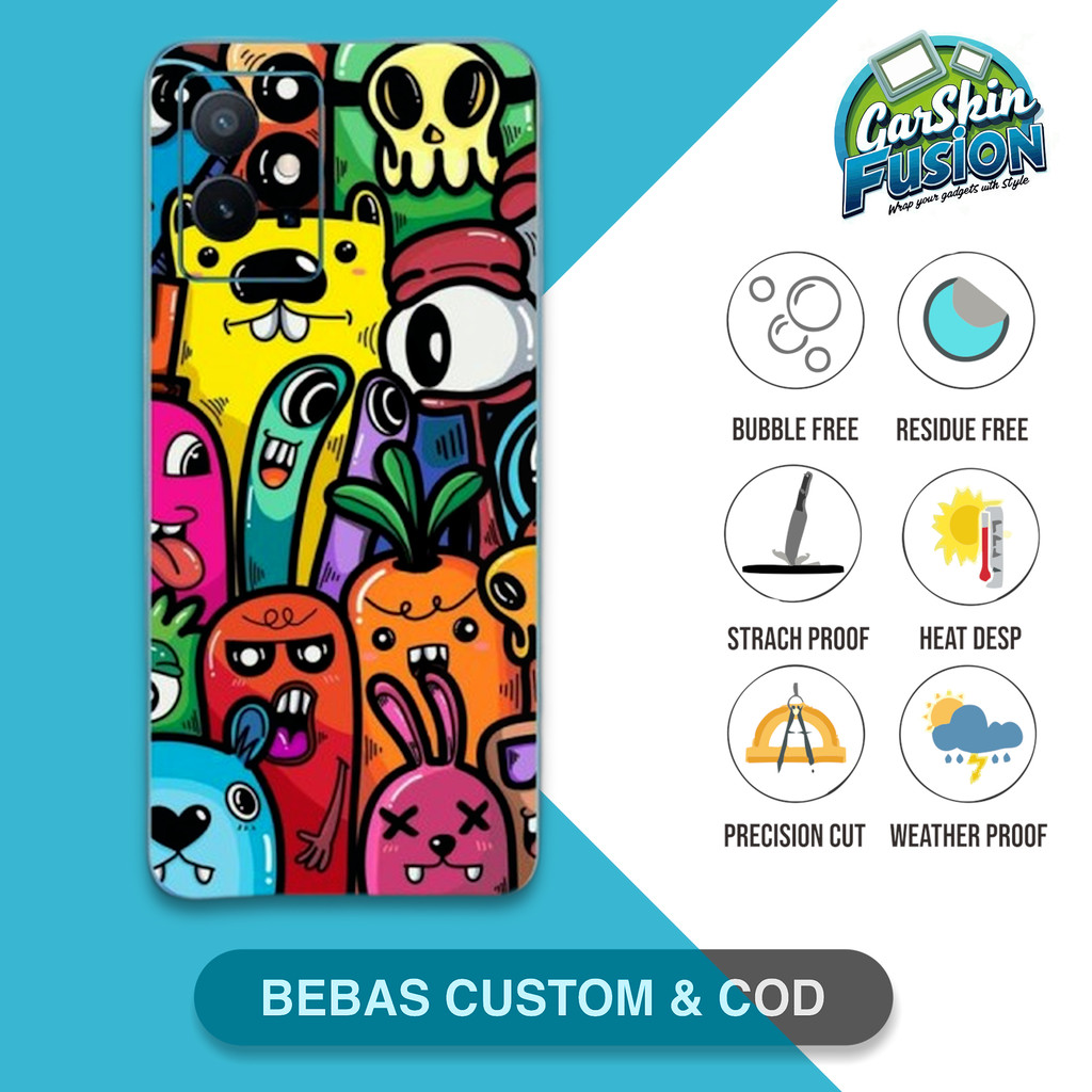 Garskin Skin Vivo T1 5G dodle เคสกันรอย | By Fusion Code - ueB