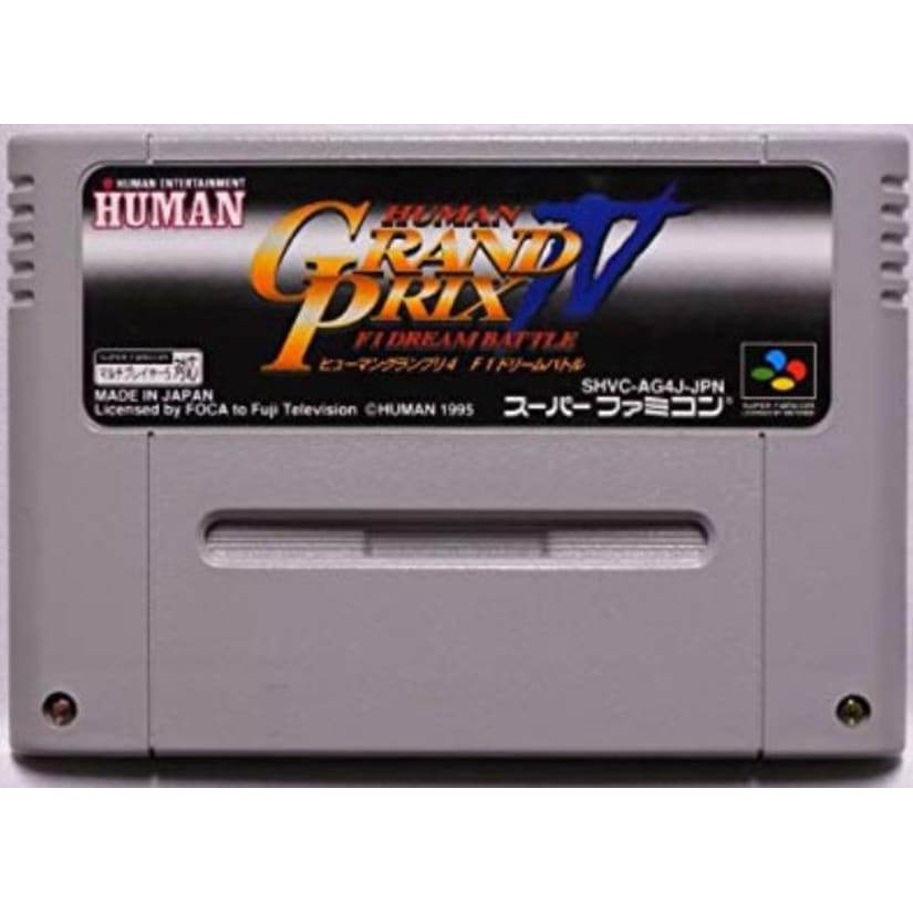 SFC SNES human Grand Prix 4 F1 Dream Battle SHVC-AG4J-JPN Super Famicom Cartridge SHVC-AG4J-JPN SHVC