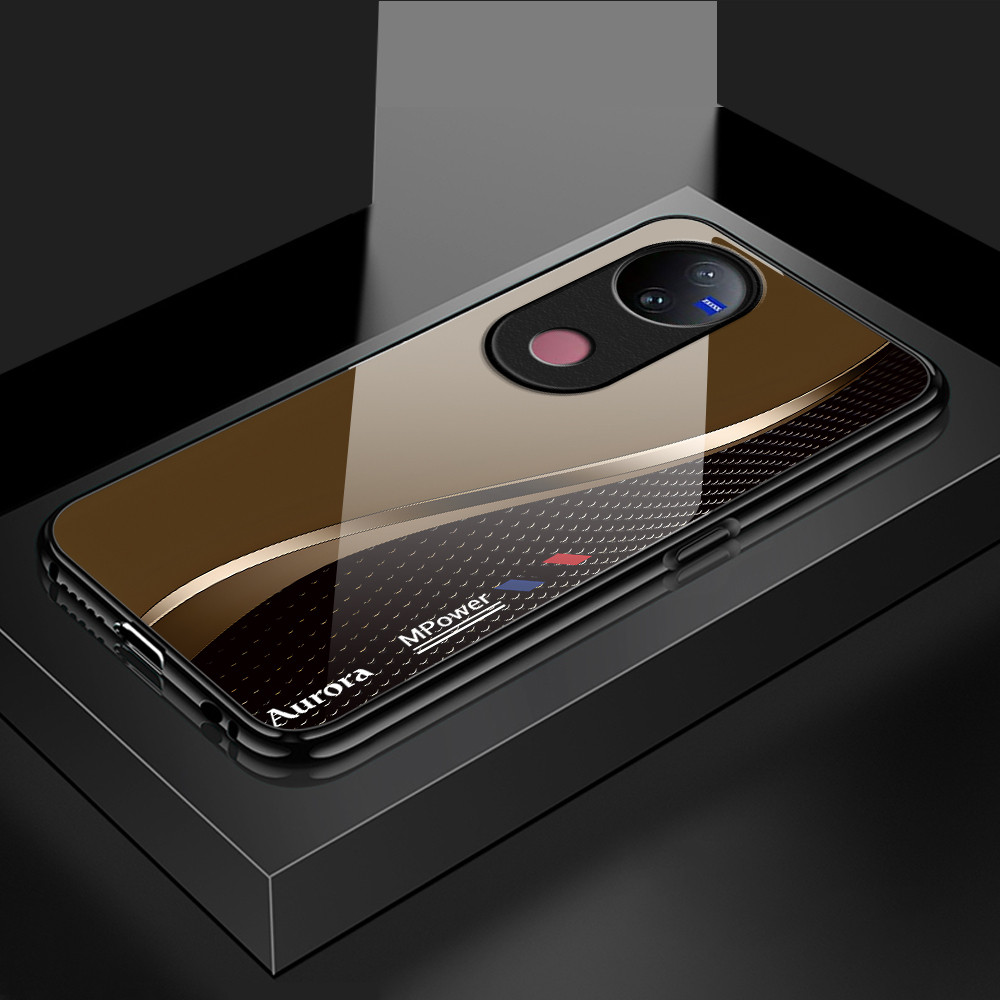 เคส For VIVO V50 5G เคสโทรศัพท์ เคสมือถือ เคสวีโว่ เคสแข็ง Hard Phone Glass Case BLK