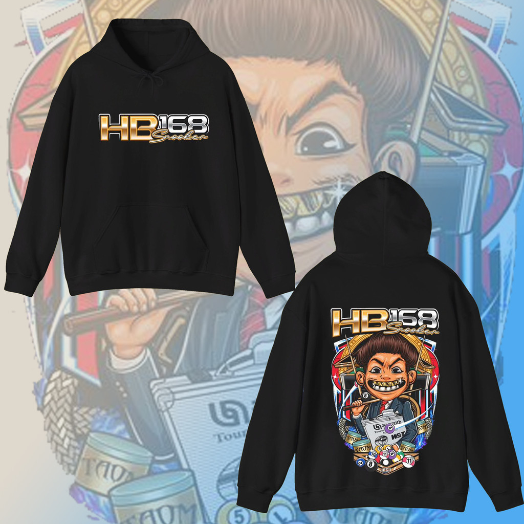 Hoodie M-3xl แจ็คแปปโฮ x HB168 snooker แขนยาว Hoodie ชาย