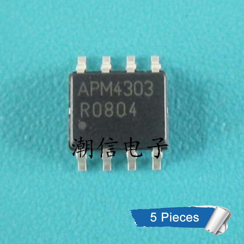 5pcs APM4303 SOP8 APM 4303 APM4303KC APM4303KC-TRL SOP-8 SMD 30V P-Channel MOSFET ใหม่ IC เดิม