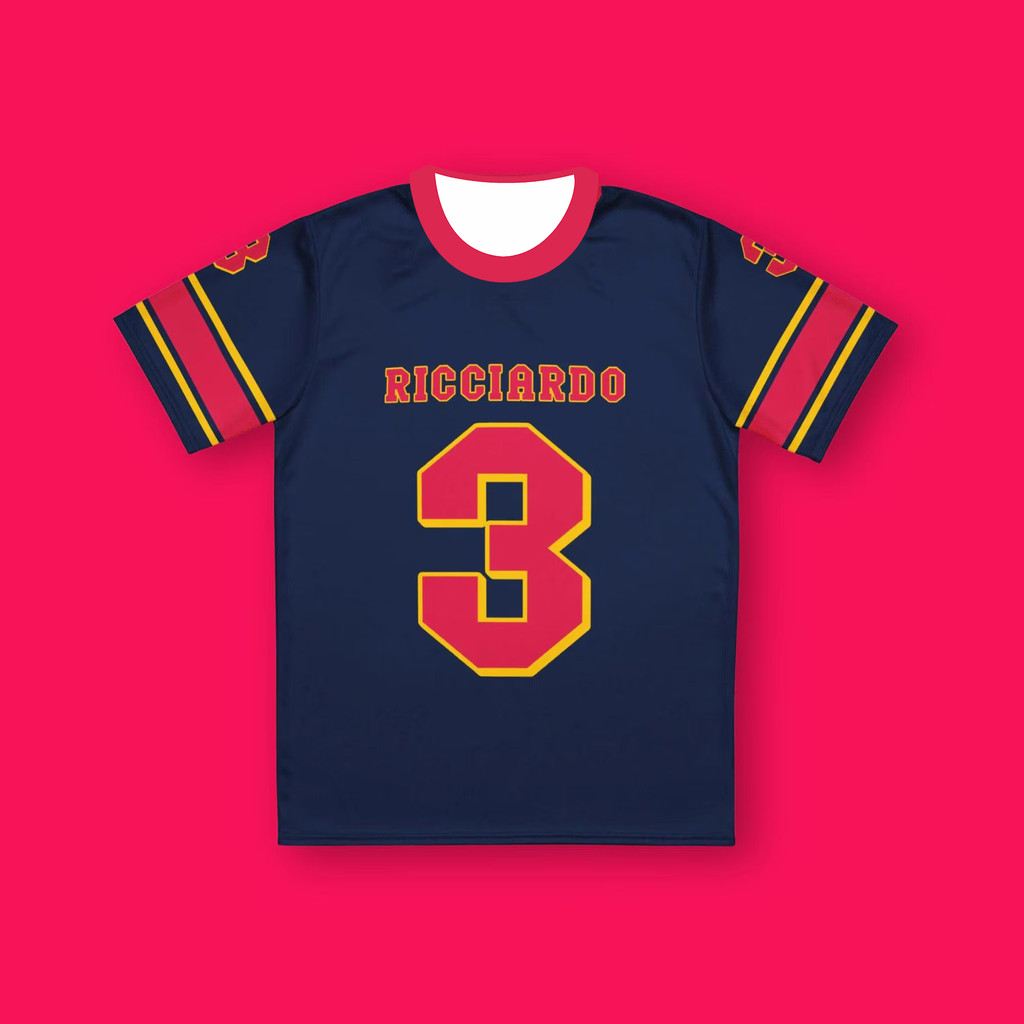 Daniel Ricciardo Redbull F1 TShirt เสื้อไมโครไฟเบอร์