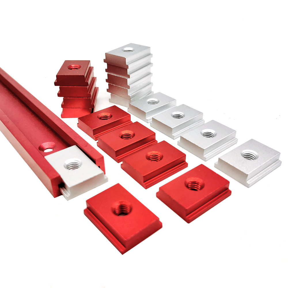 10PCS T-Slider สําหรับ T-Slot Miter Track Slider NUT อลูมิเนียม T Slot NUT สําหรับงานไม้