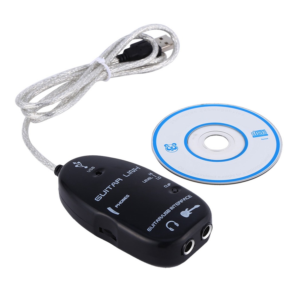 Elfeth Guitar To USB Interface Cable Link Audio สําหรับอะแดปเตอร์บันทึก PC