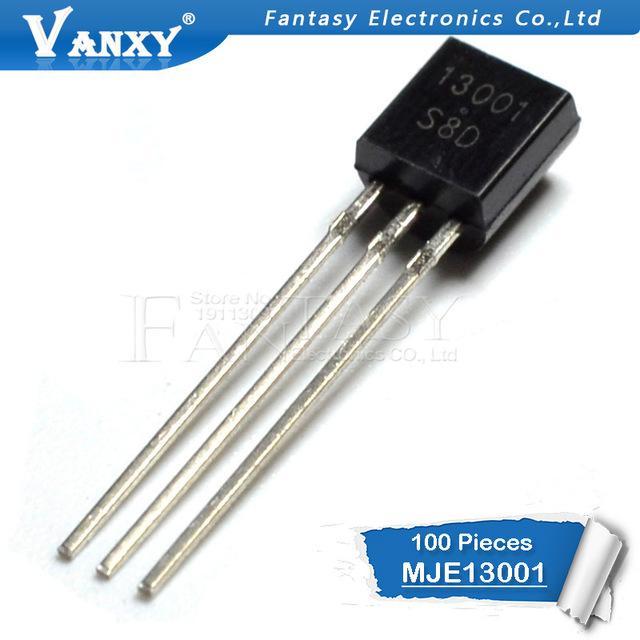 100pcs MJE13001 TO-92 13001 TO92 E13001 ทรานซิสเตอร์ไตรโอดใหม่