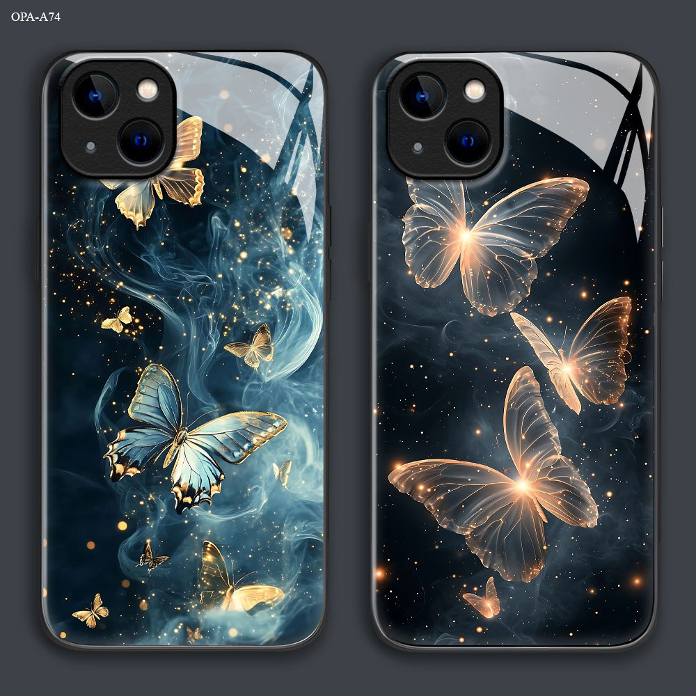 เคส For OPPO A98 A96 A95 A94 A93 A92 A91 A83 A79 A78 A77 A76 A74 4G 5G เคสโทรศัพท์ เคสออปโป้ Phone Glass Case BL