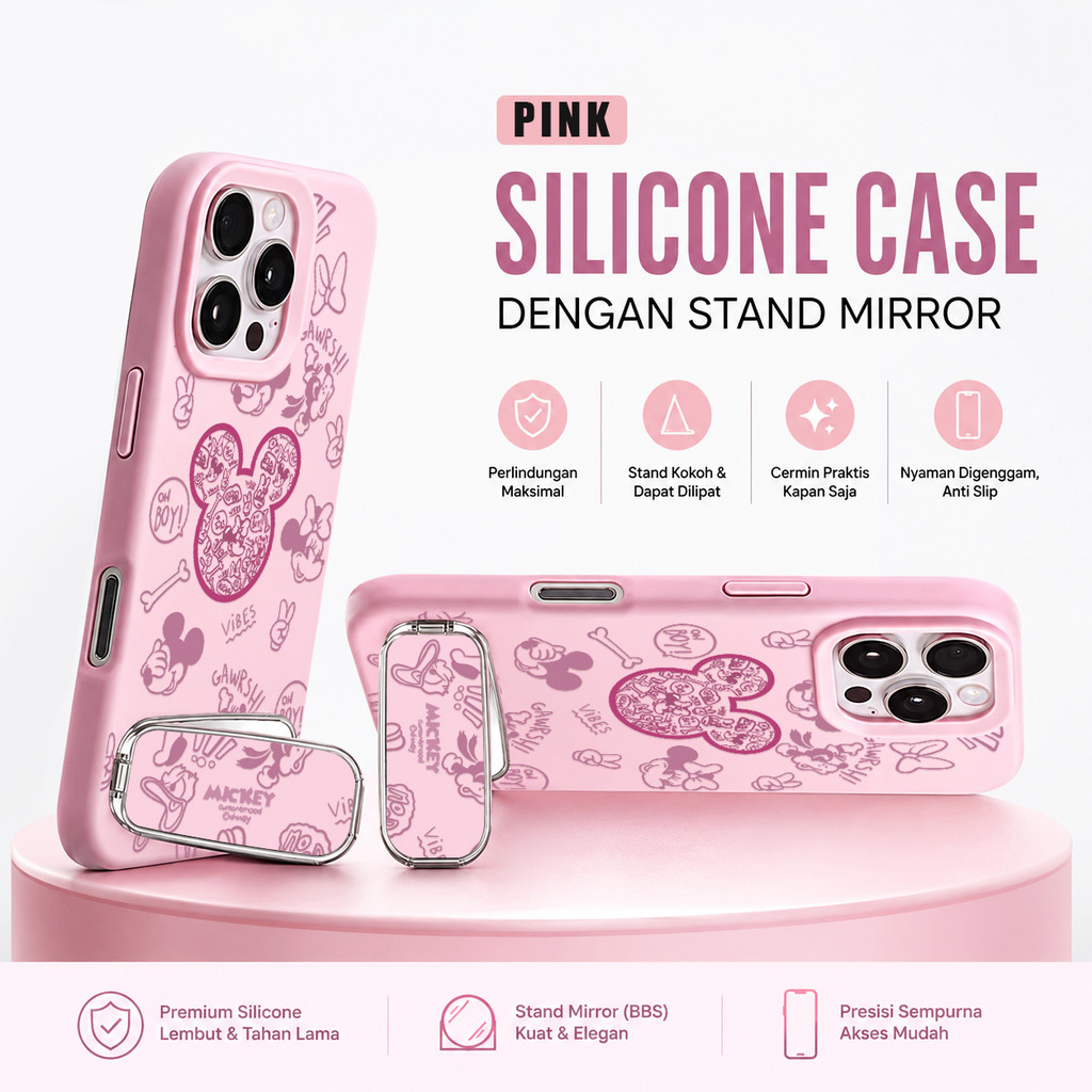 การ์ตูน [Bypik2_Id] เคสซิลิโคนลายมิกกี้ Hp Oppo Reno 16 Pro 5G Reno 16F Reno 15 5G 15F A6X A6 A3X A5