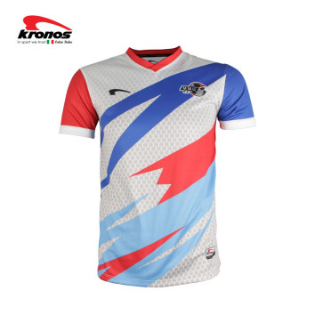 เสื้อฟุตบอลทีมเยือน mmu คอว่าวัสดุไมโครไฟเบอร์