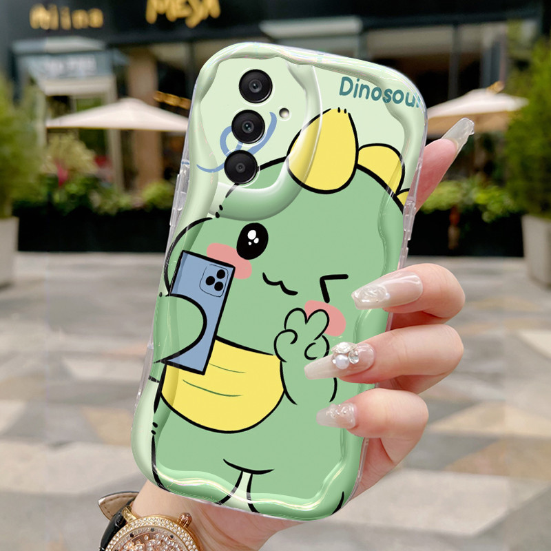 Samsung A15 5G A25 5G A23 5G A22 M22 M32 M15 Case Transparent Case Dinosaur/Small Crocodile Soft Cov