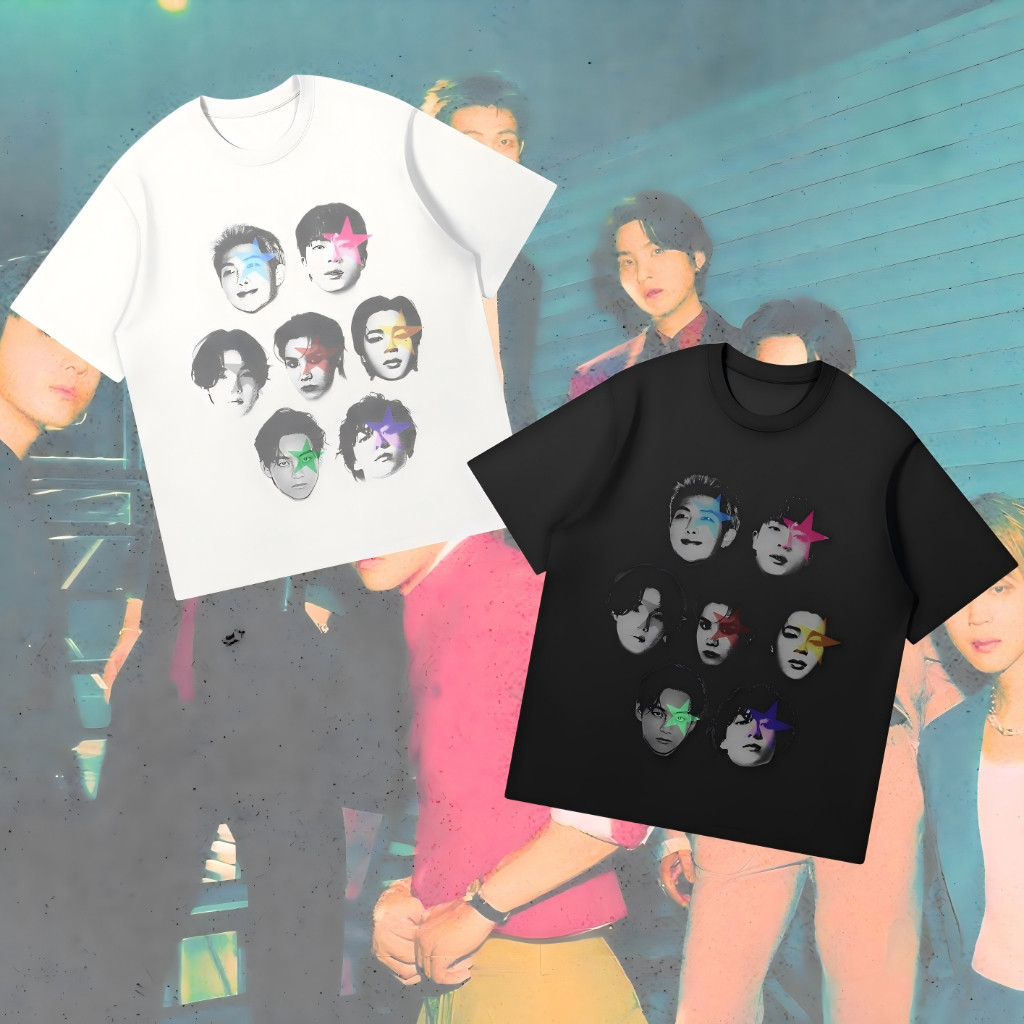 2026年新款纯棉เสื้อยืด BANGTAN 7 สมาชิก Portrait WORLD TOUR เสื้อยืด JUNGKOOK JIMIN V SUGA xs-3xl