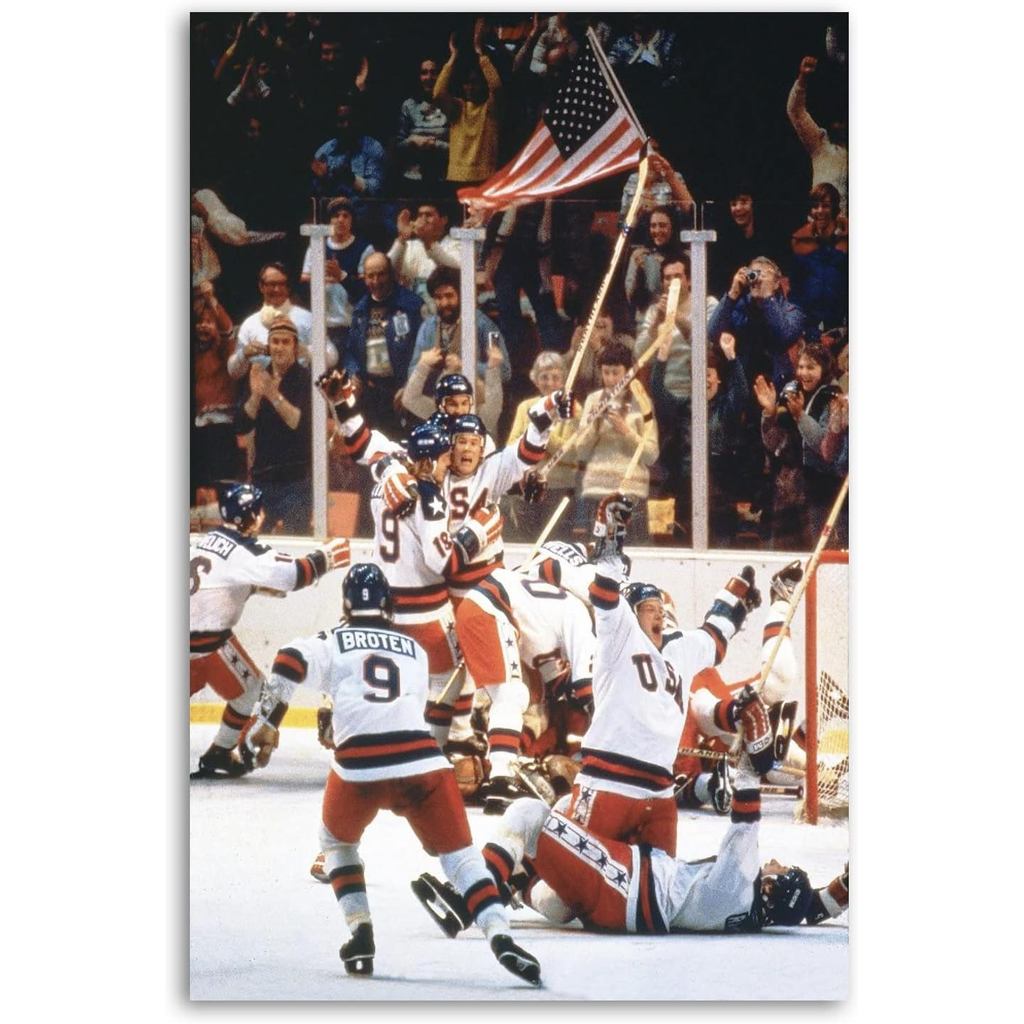 980 Olympic Hockey Miracle On Ice Olympic Canvas Art โปสเตอร์และ Wall Art พิมพ์โมเดิร์นครอบครัวตกแต่