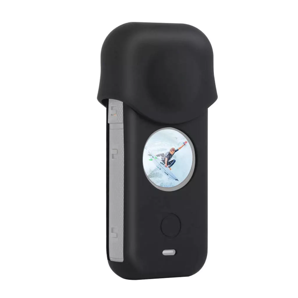 PULUZ เคสซิลิโคนกันฝุ่นพร้อมฝาครอบเลนส์สำหรับ Insta360 ONE X2 thumbnail 4