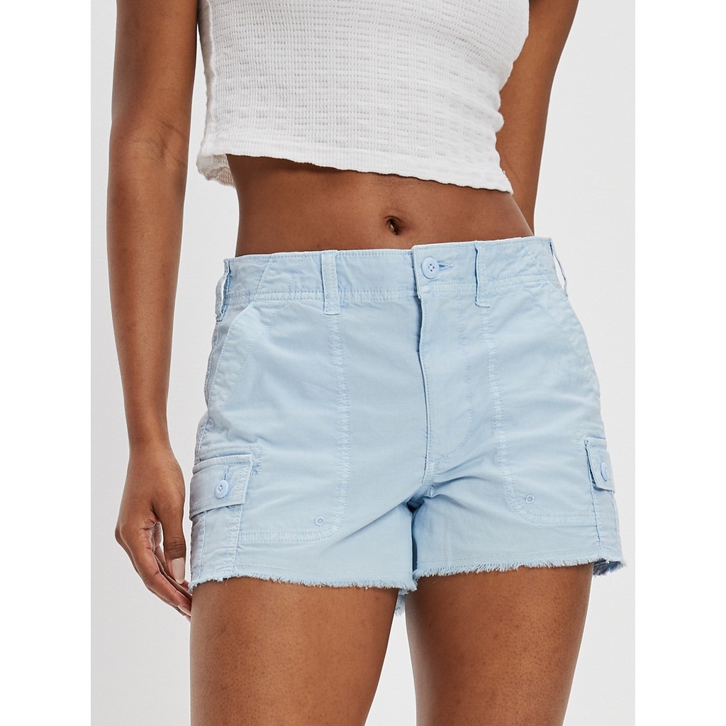 American Eagle กางเกงขาสั้นผู้หญิง 7545 HIGHEST RISE BAGGY SHORT สี WASHED BLUE - 033-7545-408