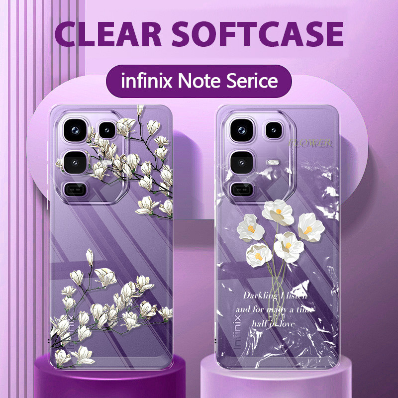 ล่าสุดสาว Bungaputih Premium Casing Infinix Note 50 Pro 5G 30 40 Pro Plus 5G 40 4G Tk Lucu Case Hp