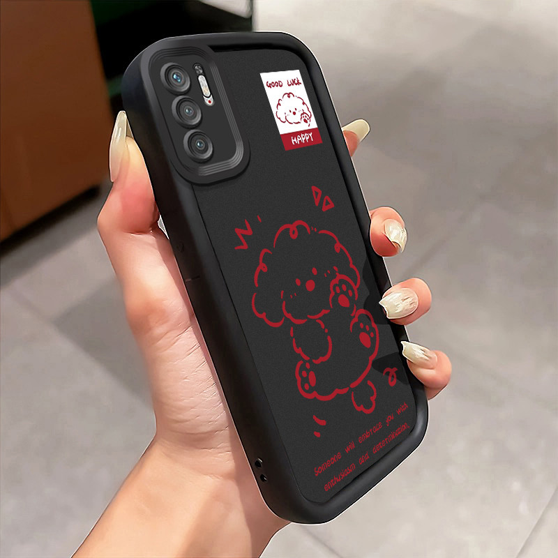 MATA Xiaomi Redmi Note 10 5G Redmi Note 10T 5G POCO M3 Pro 4G POCO M3 Pro 5G Case Casing Small bear 