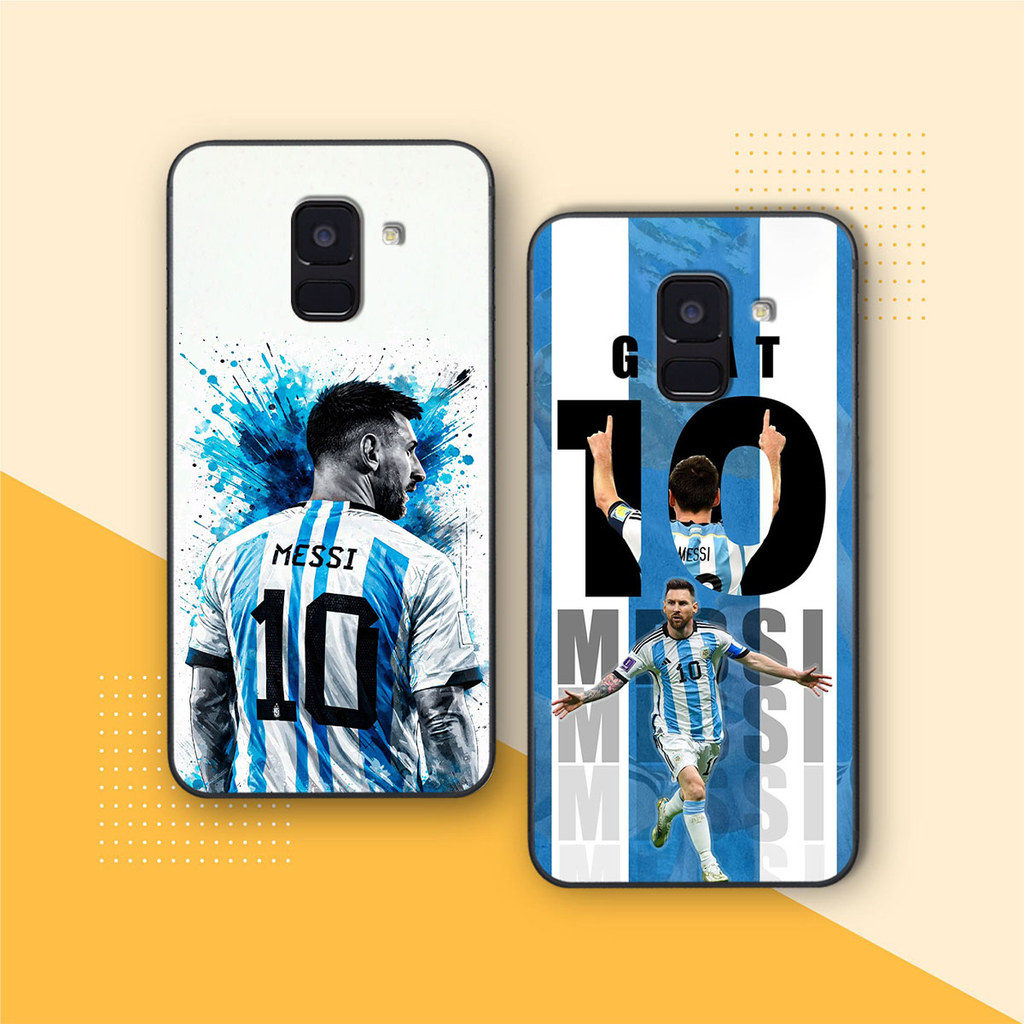 เคส Samsung A8 2018 / A8 Plus / A8+ ที่มีภาพ Messi Ronaldo