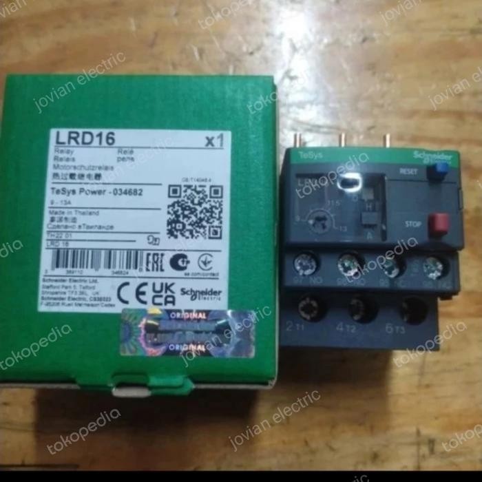 SCHNEIDER เครื่องโอเวอร์โหลดความร้อน LRD16 LRD 16 9-13A